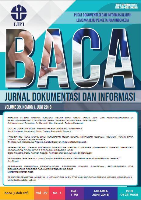 BACA: Jurnal Dokumentasi dan Informasi logo